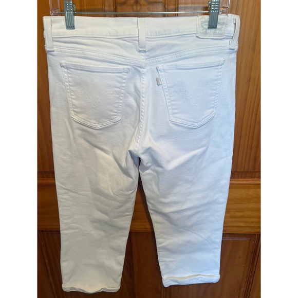 Levi's Strauss White Denim Capris Classic Cuffed Style‎ 28 - Picture 4 of 9
